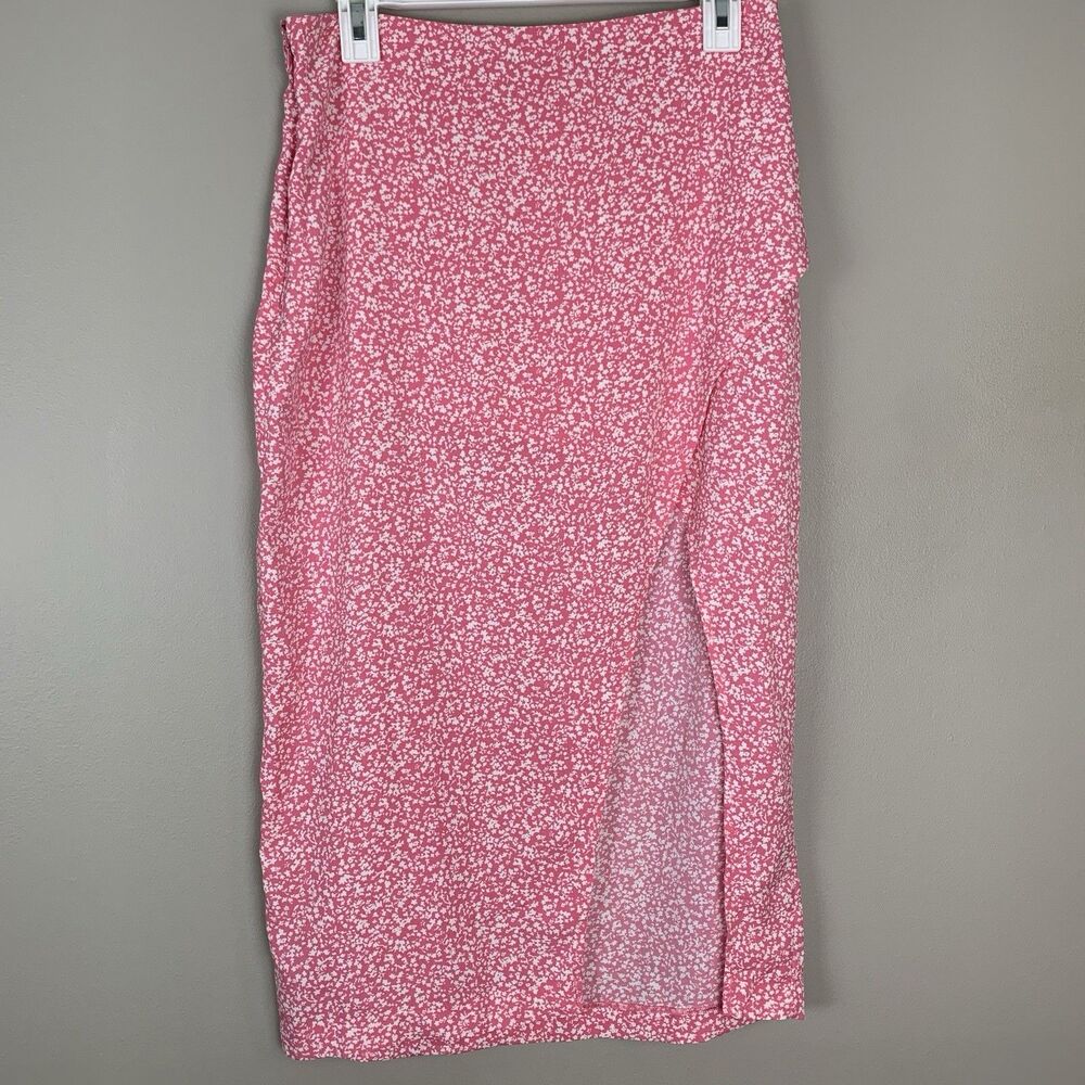 NWT Abercrombie & Fitch Womens Medium Skirt Floral Patterned Side Slit